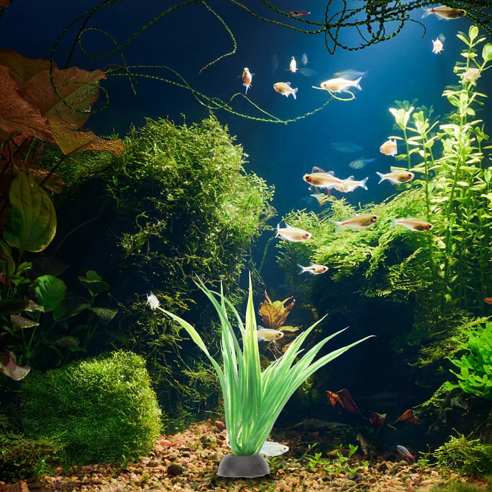 

10pcs Aquarium Plant Water Grass Decorative Fish Tank Decor Diy Artificial Landscape Grass For Home Aquarium Supplies