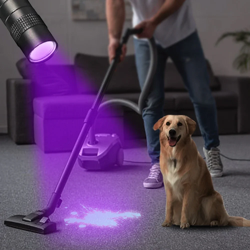 39nm البسيطة الأشعة فوق البنفسجية مصباح يدوي الضوء الأسود ضوء الأشعة فوق البنفسجية يده استخدام بطاريات AAA للحيوانات الاليفة الكلب القط كاشف البول العقرب مكتشف #3