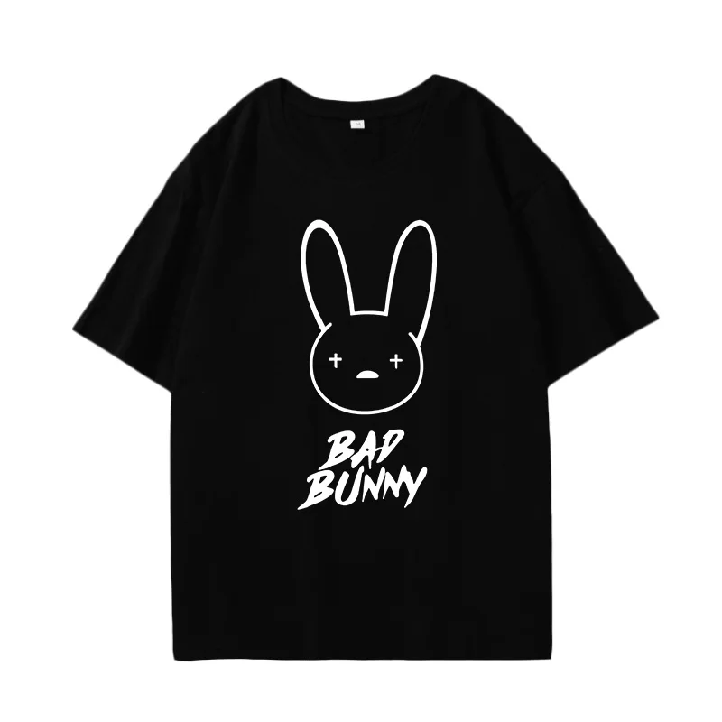 Bunny T-shirt Unisex 100% Baumwolle Punk Kleidung Harajuku Sommer Kurzarm Männer und Frauen EU Größe Tops Ullzang Tees oansatz Casual