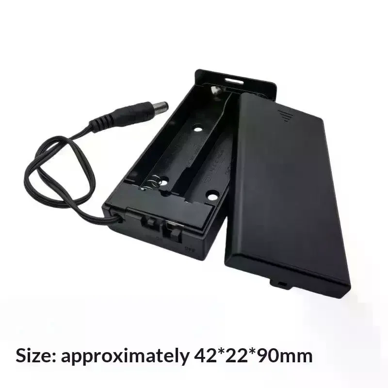 1/4pcs 2 Section 7.4V DIY Battery Holder 18650x2 Battery Case with ON/OFF DC 5.5x2.1 Plug Battery Storage Box High Quality