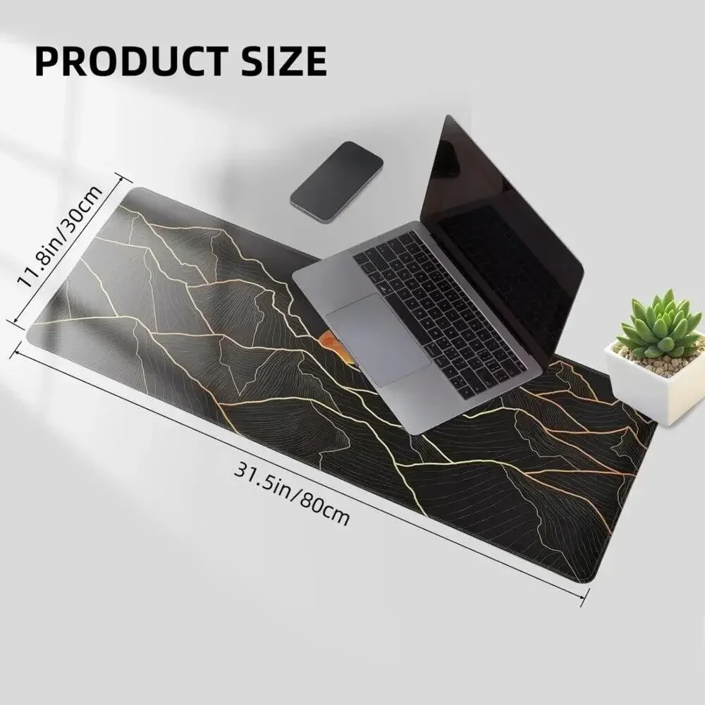 Black mouse pad rectangular rubber base mouse pad computer office e-sports game desktop mat male and female student keyboard pad