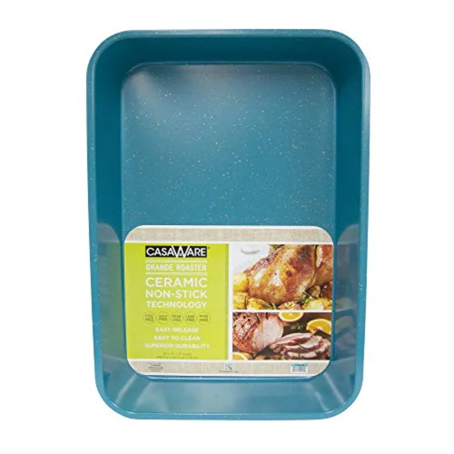 

Grande Lasagna/Roaster Pan 18 x 12 x 3-Inch - Extra Large Ceramic Coated NonStick Blue Granite
