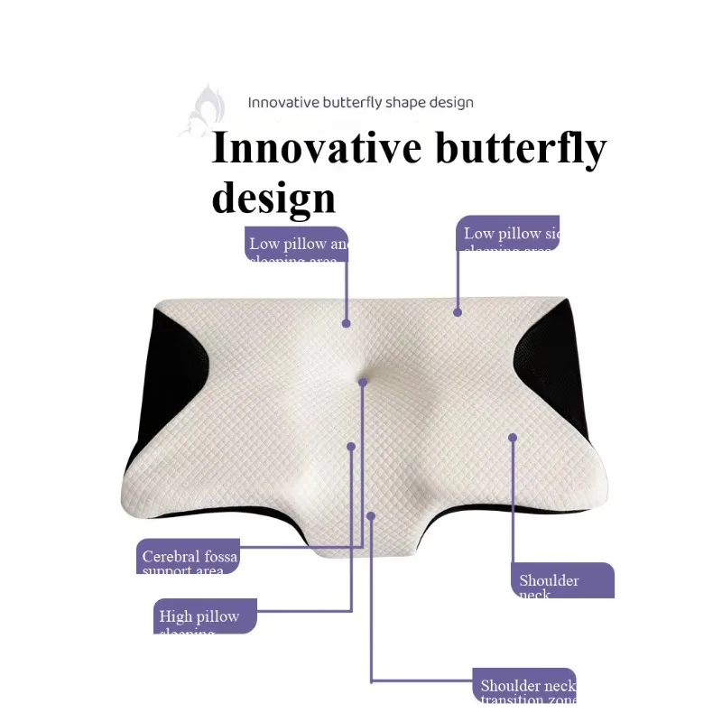 Almohada ergonómica para snacks  algodón con un cómodo diseño  dormir, suave y liviana, perfecta  dormir lateral