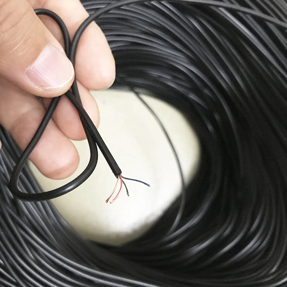 3-core 4-core Enameled Wire Multi-core Multi-strand Enamel Covered Cable Out diameter 2mm Black DIY Headphone Repair Cable