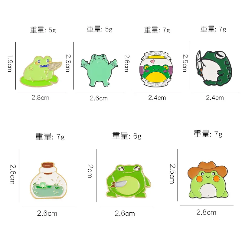 Green Frog Enamel Pins Cowboy Hat Cute Lovely Metal Brooches Lapel Badge Jewelry Gift for Friends Free Shipping