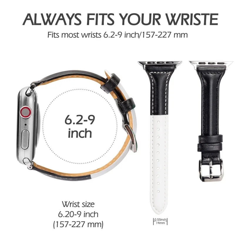 女性用本革腕時計,バンド,アップルウォッチ,シリーズ6,5,4,3,38,40,42,44mm,ff-pr