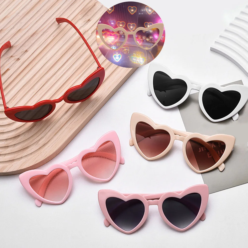 Creative Love Heart Shaped Effect Glasses For Men Women Watch The Lights Change To Heart Shape At Night Diffraction Glasses