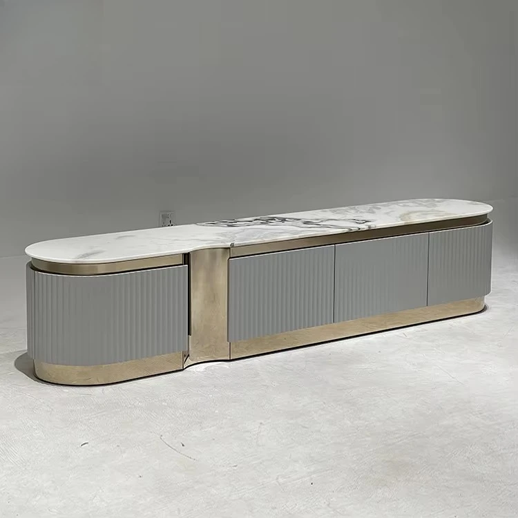 yt-Customized Modern Luxury Marble Buffet Sideboard Multi-Functional Living Room TV Cabinet with Drawer for Hotels and Home-