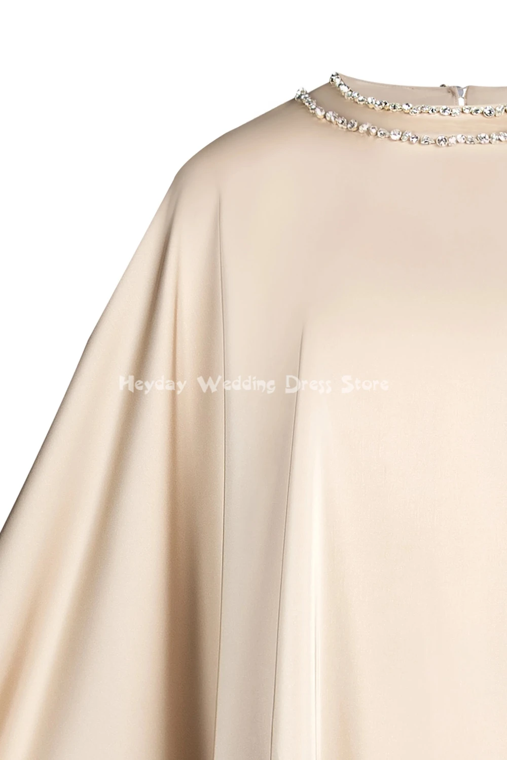 Heyday personalizado feminino o-pescoço frisado vestidos de noite de luxo com mangas compridas sereia até o chão vestidos elegantes 2025