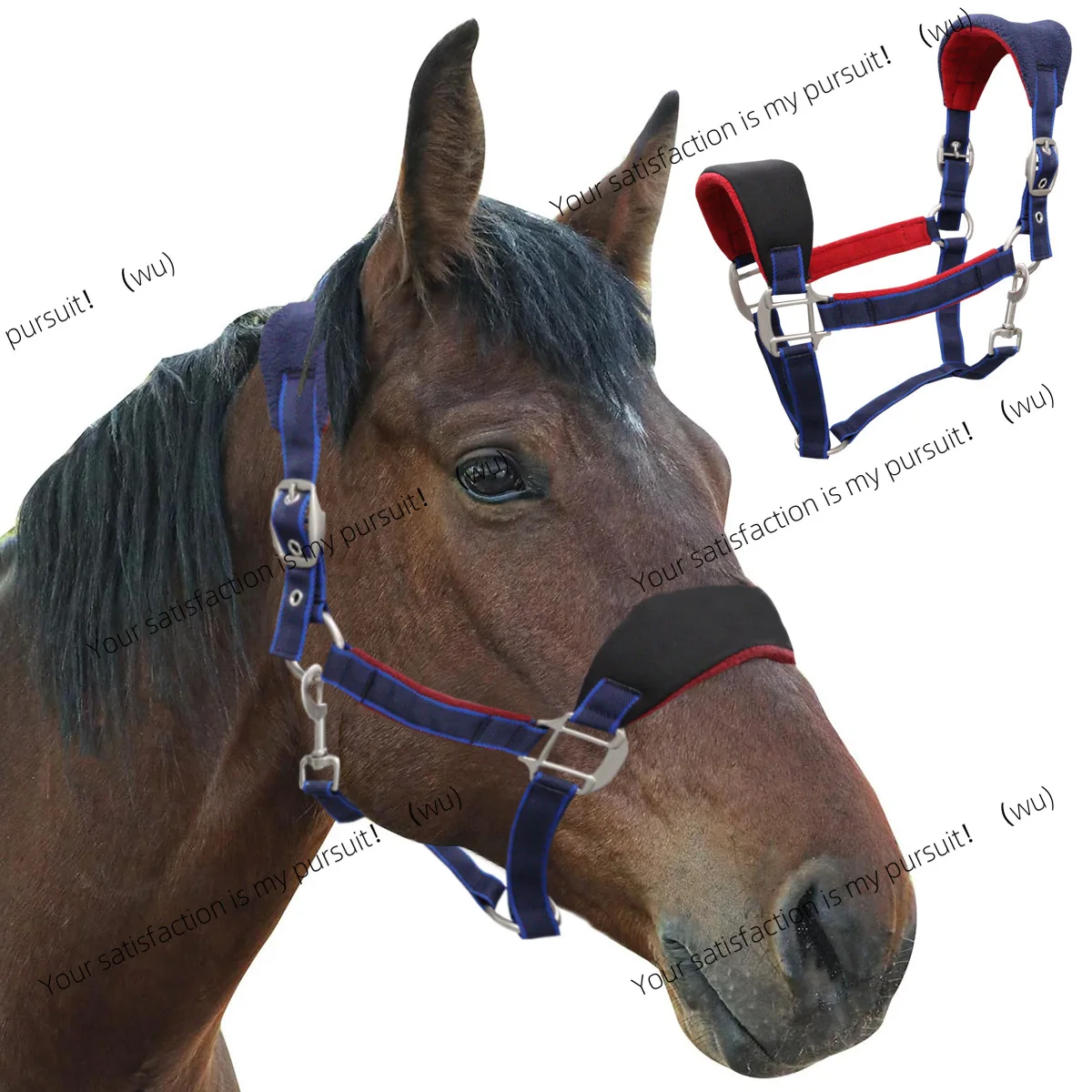 

Противоизносная двусторонняя флисовая антистатическая регулируемая уздечка для конного спорта