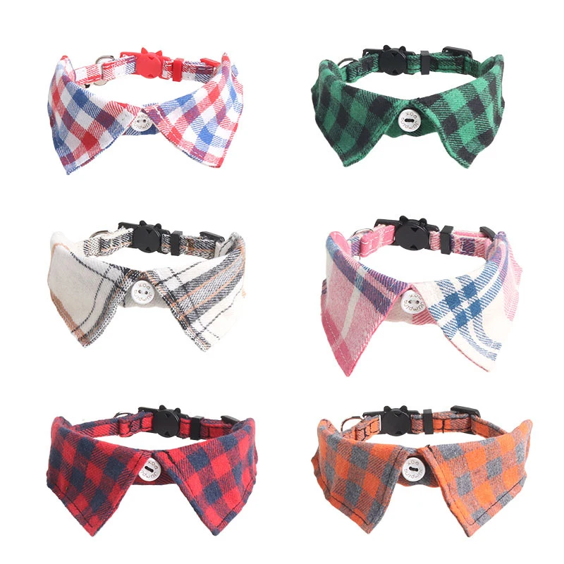 Bowtie for Cat Bow Tie Collar Plaid Adjustable Cat Tuxedo Collar for Small Dog Wedding Formal Tuxedo Suit Tux Outfits Birthday