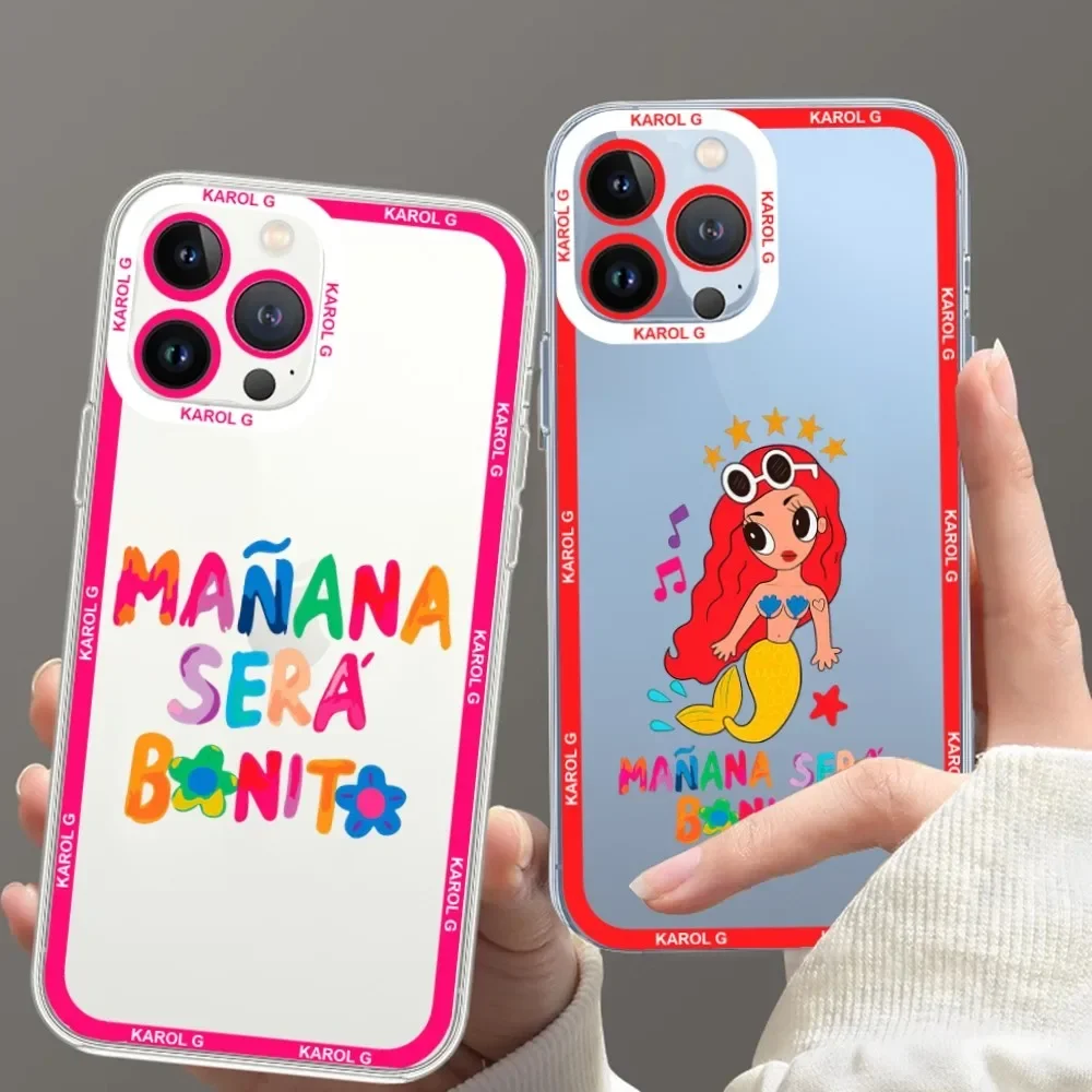 Karol G Manana Sera Bonito Phone Case For Samsung S20 S21 S22 S23  Ultra Plus S10 Transparent Border Shell