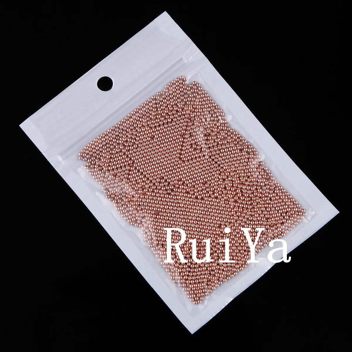 50g 6 Sizes Rose Gold Caviar Nail Art Metal Mini Beads nail Gel Polish Tips 3D Crystal Micro Steel Ball nail Charm Decoration