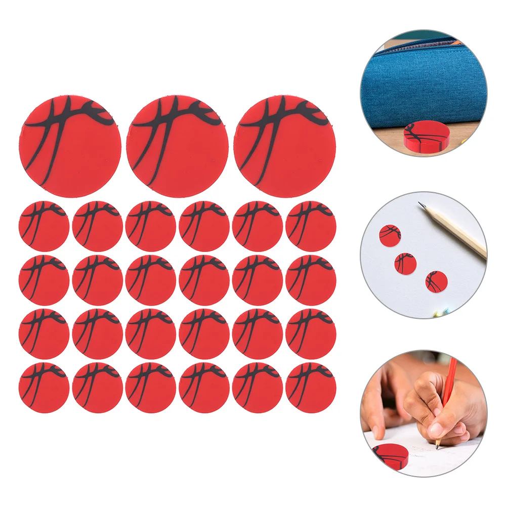 

60 Pcs Ball Eraser Erasers Novelty Cute Pencil Student Accessory Delicate Oval Mini Party Favors