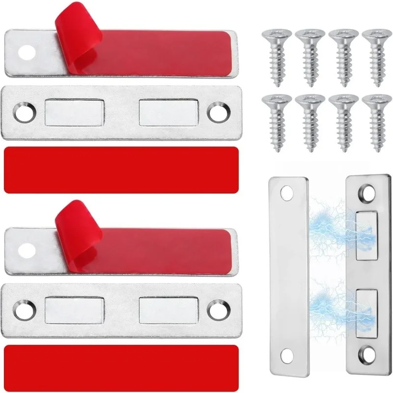 Magnetic Cabinet Catches Ultra Thin Door Strong Magnets Stopper Invisible Adhesive Drawer Magnet Lock for Kitchen Closet Closer