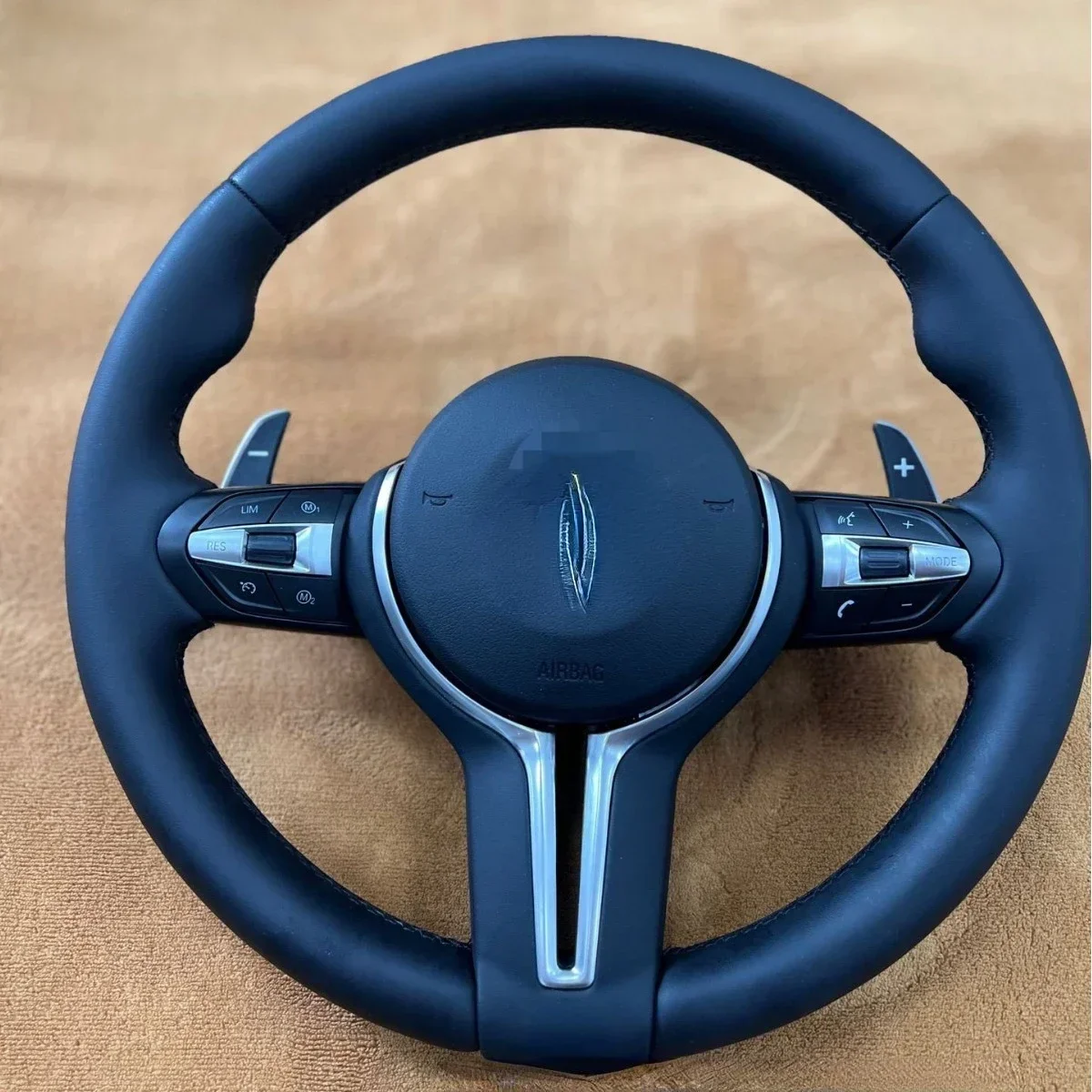 

T-Back Steering Wheel 3 5 7 Series Modified New Assembly Carbon Fiber Mx356f18 Genuine Leather Old Modified