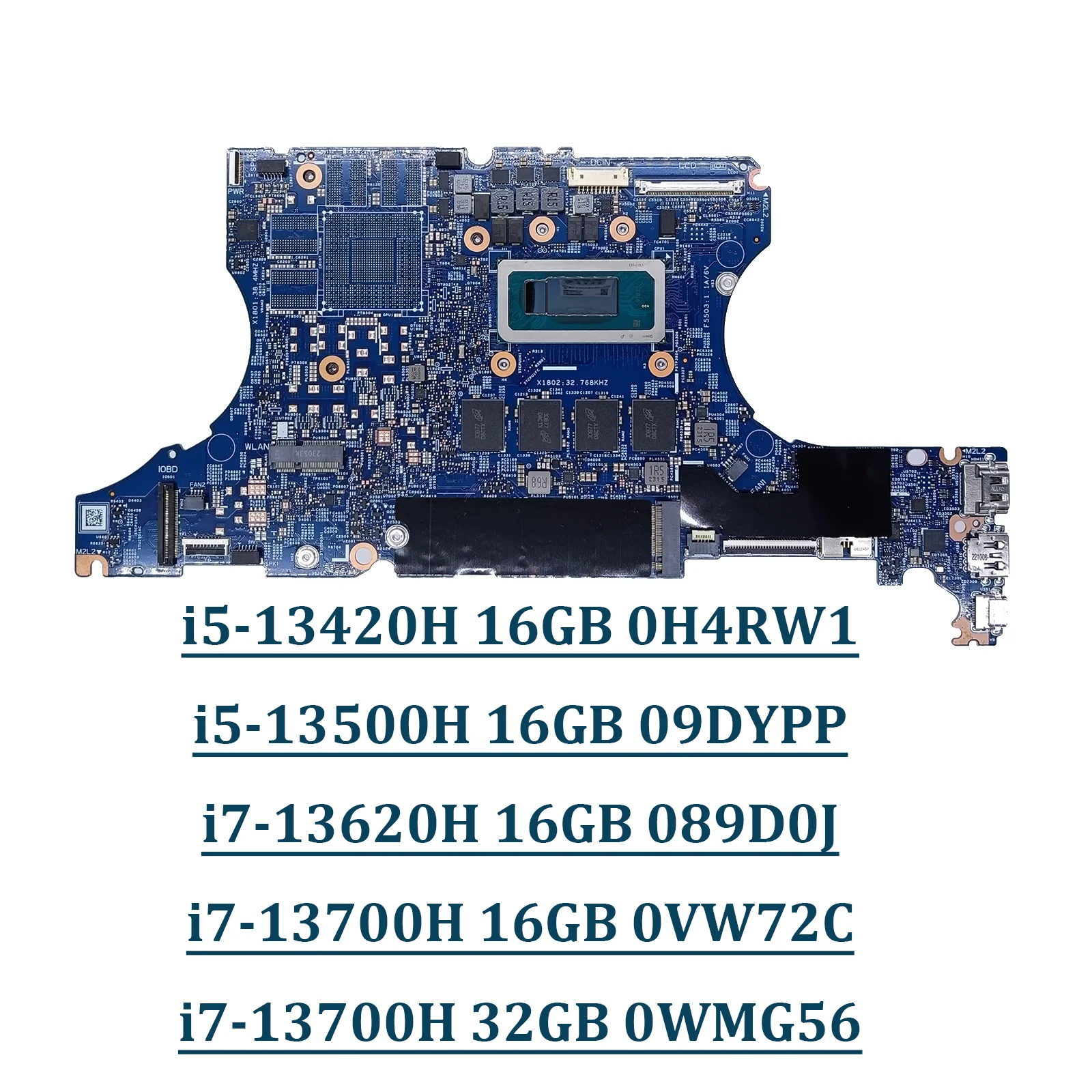 

0H4RW1 09DYPP для ноутбука Inspiron 16 Plus 7630, материнская плата с процессором i5/i7 13-го поколения, 16/32 ГБ ОЗУ, 223053-1 089D0J