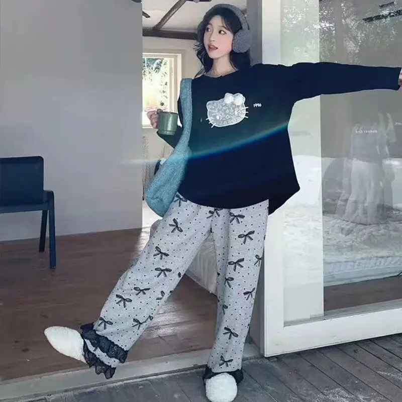 pyjama-pour-femmes-dessin-anime-hello-kitty-mignon-style-etudiant-vetements-de-maison-pantalons-a-manches-longues-vetements-doux-decontractes-pour-filles