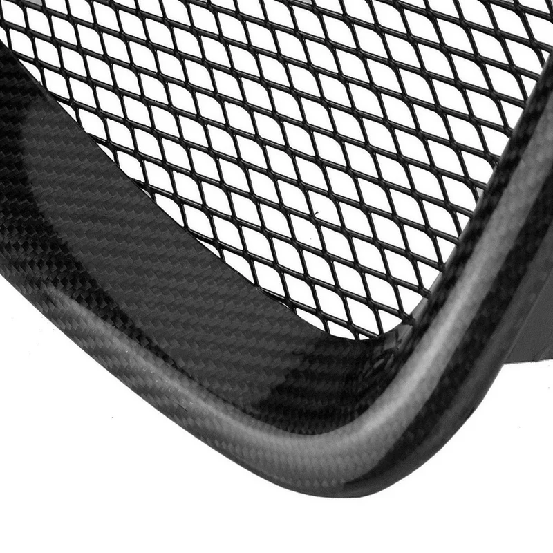 Carbon Fiber Car Front Bumper Lower Mesh Grill Grille Cover Trim For Subaru Impreza 9Th 2006 2007 WRX STI