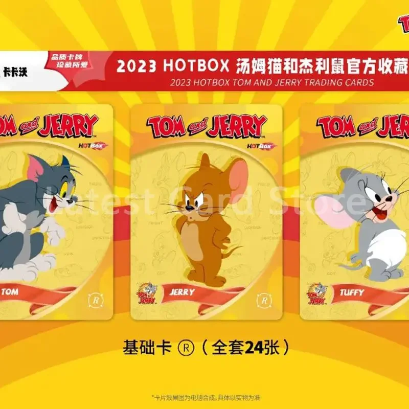 2023 Genuine HOTBOX TOM and JERRY Trading Cards Collection Anime Characters Rare GSSP Gold Card Game Table Toy For Children Gift