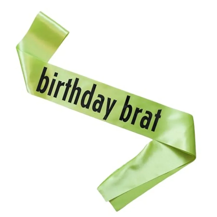 

Пояс Brat на день рождения, тематический пояс Brat 36, вечерние украшения для девочек на день рождения, пояс с изображением счастливого дня для подростков, женщин и мужчин, идеи для вечеринок HBD и