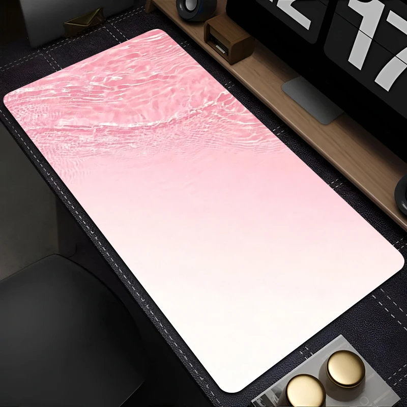 Computer Mouse Pad light pink gradient Mouse Pad Large Gaming Mousepad Rubber Gamer Extended Desk mat Pink Artistic Keyboard Pad