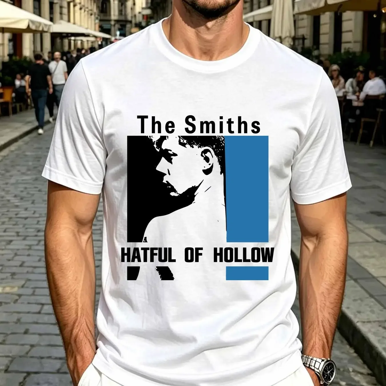 washed T Shirt The Smiths Hatful of Hollow 100 Cotton Black S 5XL VN2628 vintage Washed graphic Stylish fashion homme