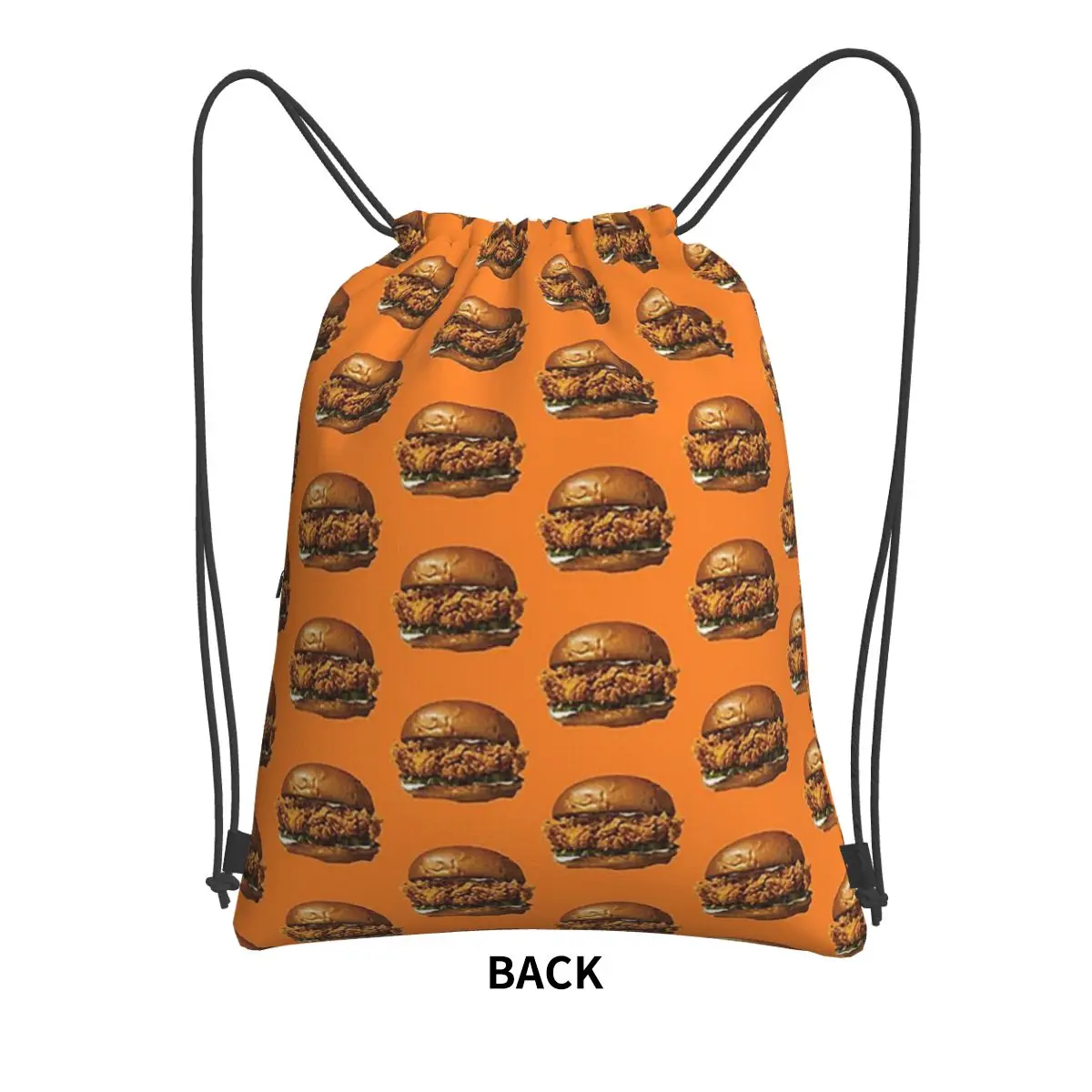 Popeyes Chicken Sandwich Portable Backpacks Drawstring Bag Drawstring Bundle Pocket Book Bags For Travel Sport Man Woman