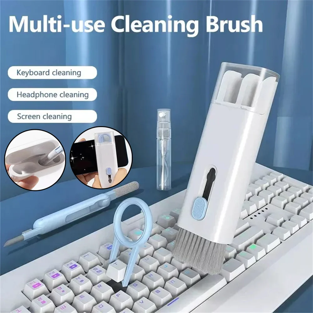 7-in-1 Keyboard Cleaning Kits Airpods Cleaner Headset Cleaner Pen Laptop Screen Cleaning Bluetooth Earphones Cleaning Kit