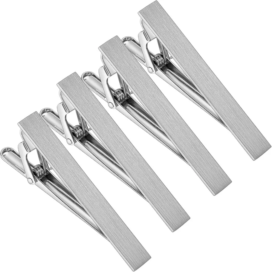 2 inch Tie Clip for Men in 1pcs 3pcs 4 pcs Tie Bar Clip for Men's Skiny Necktie Elegant Tie Pin Clip Gift Set for Business Prof