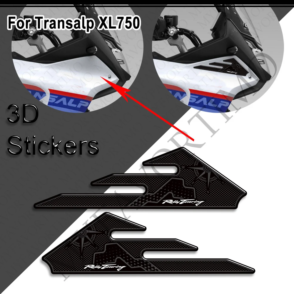 For Honda Transalp XL 750 XL750 2023 Motorcycle Oil Fuel Tank Pad Stickers Tankpad Protector Fairing Decals