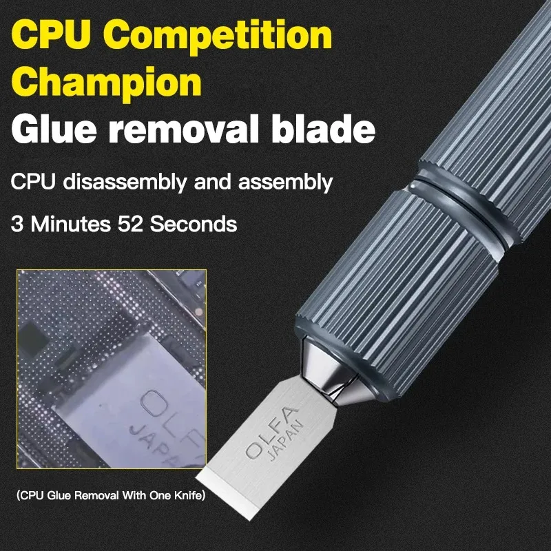 

YCS OLFA Multifunctional CPU IC Glue Removal Blade Set, Thin Knife for Motherboard BGA Chip Glue Cleaning Repair Tools