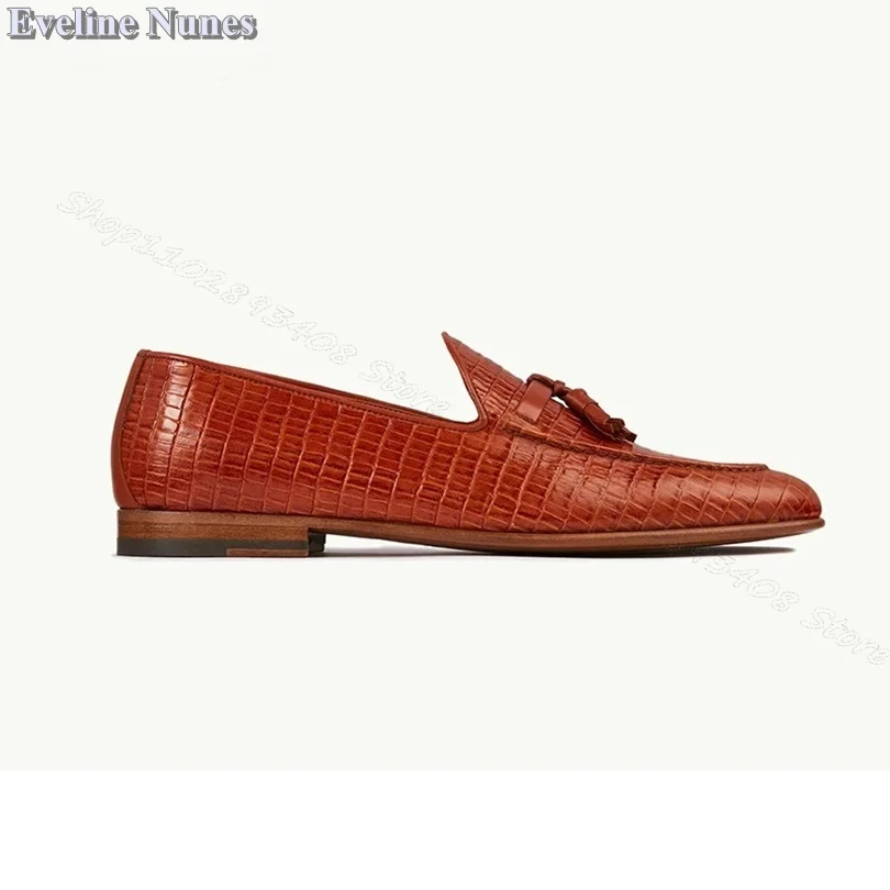 

Tassel Style Animal Pattern Loafers Comfortable Casual Men Shoes Spring Banquet Runway Shoes Big Size 38~48 Zapatillas Mujer