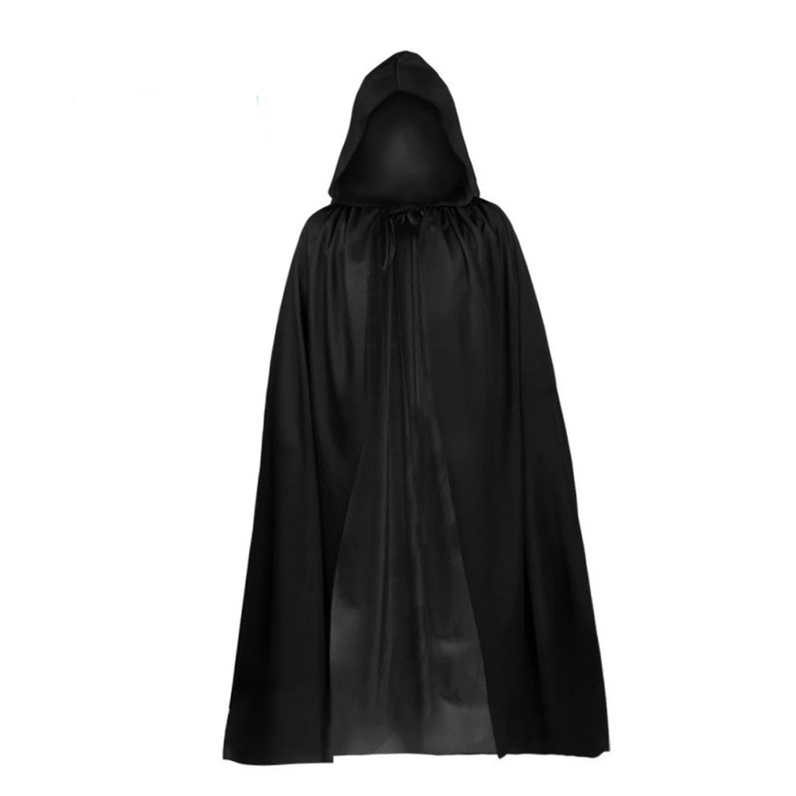 Halloween Reaper Costume For Adults Deluxe Hooded Cloak + Skull Neck Gaiter + Gloves + Scythe Set Hot Sale Four-Piece Set