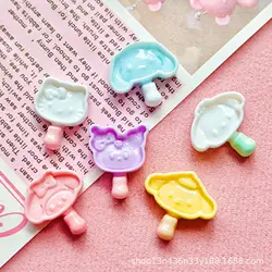10 PCS Kawai Cartoon Relief flat bottomed pot Series Resin Flat Back Scrapbook Figurine DIY Bow Decor Accessories Crafts A22