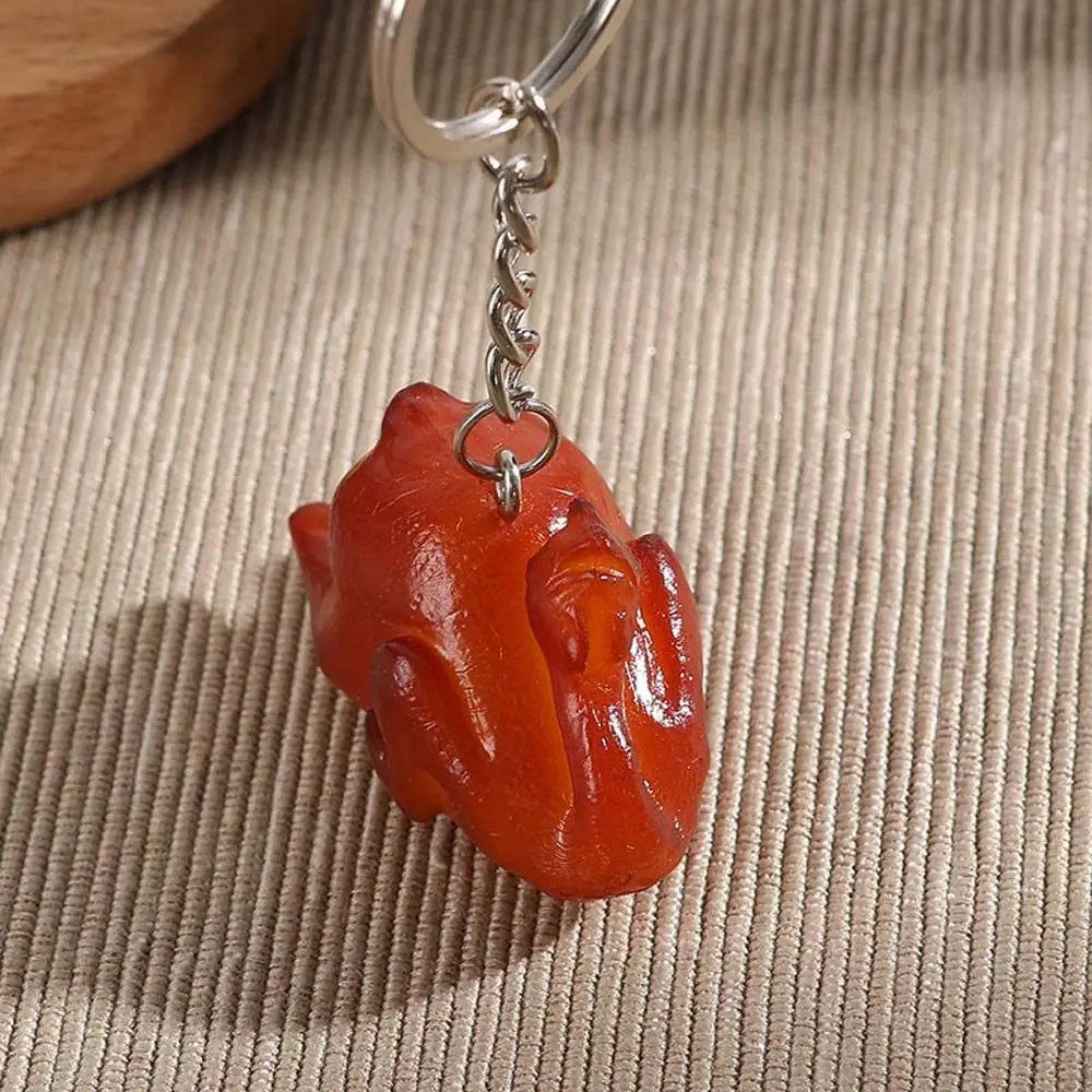 Ornaments Chicken Wings Roast Chicken Drumstick PVC Simulation Food Keychains Fast Food Key Ring Fashion Jewelry Bag Pendant