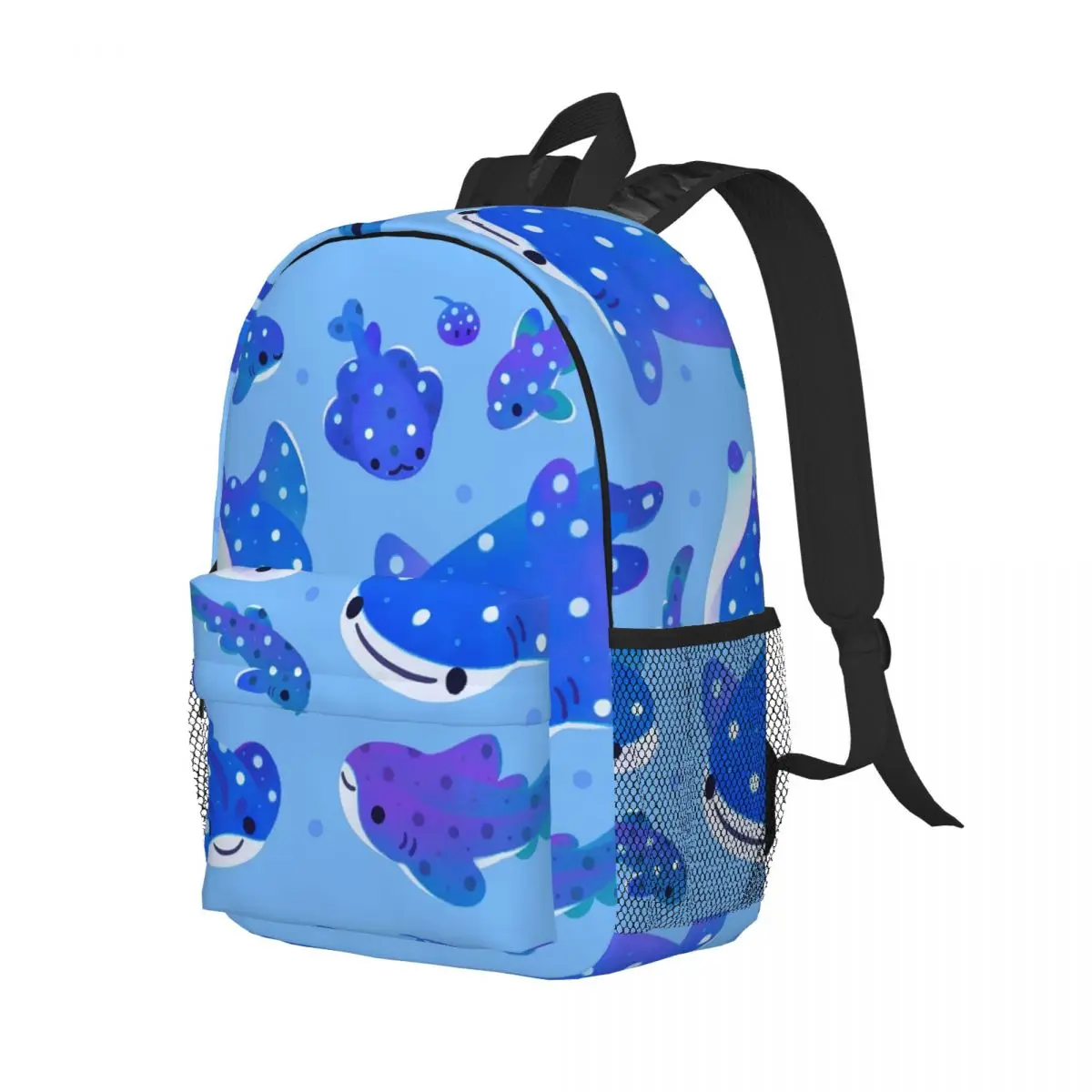 Polka Dot Shark Backpack Student Boys Girls BookBag Men Women School Bag Computer Shoulder Bags