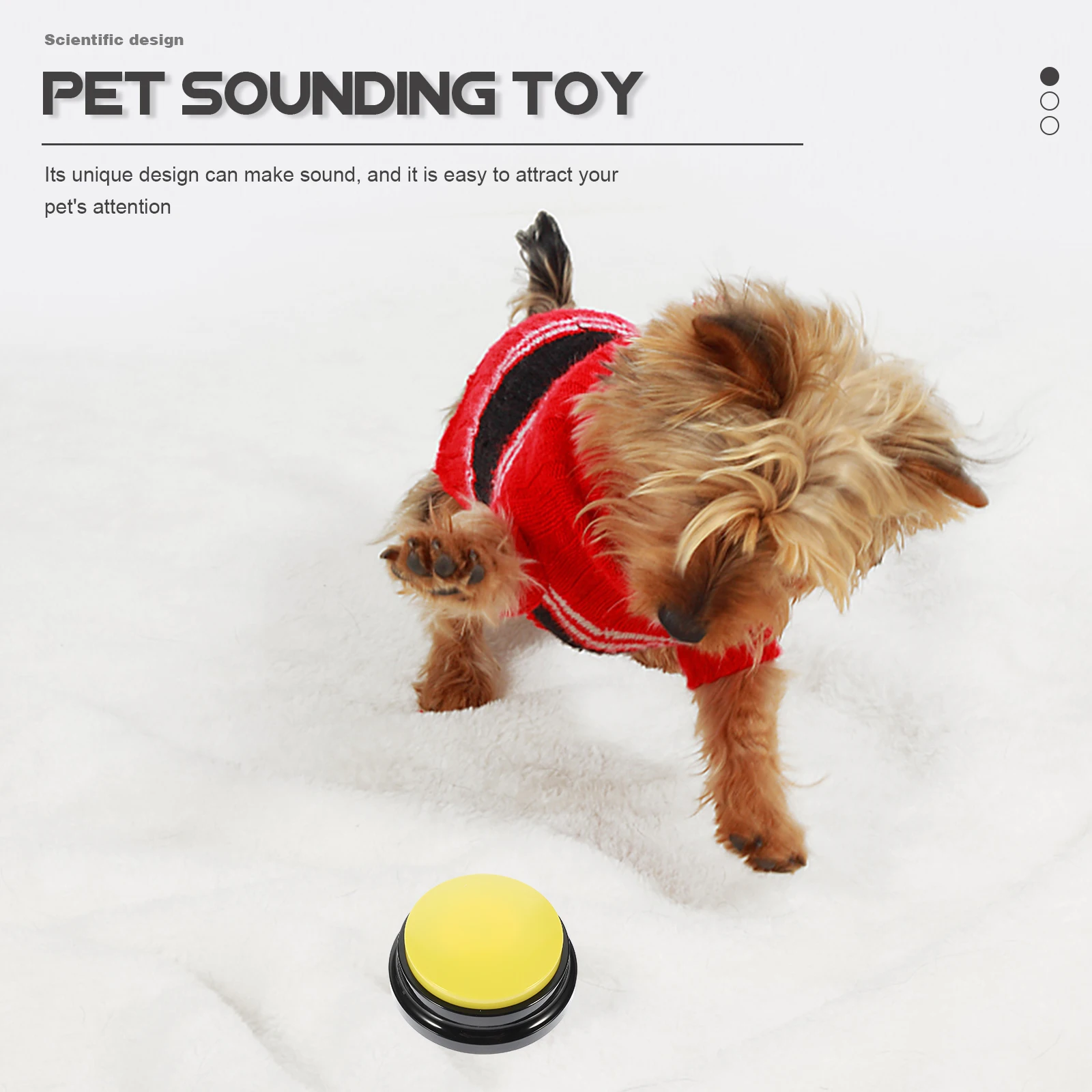 

Funny Button Household Buzzer Interactive Dog Button Durable Pet Training With Sound Recording Function Dog Supply
