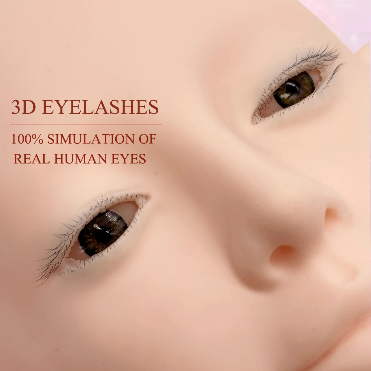 Mini Lash Flat Model Head Practice Eyelash Extension Training head Tools False Eyelash Flat Doll Head Practice Mannequin Head