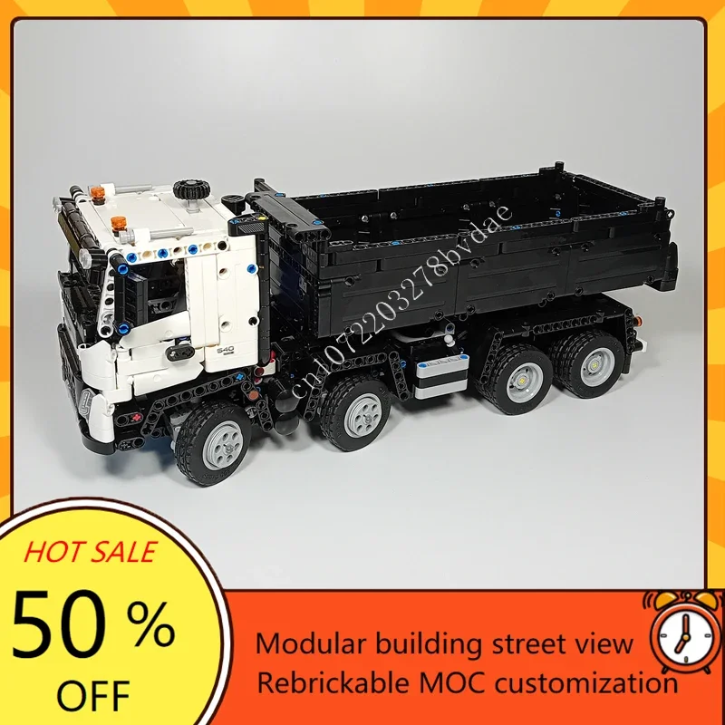 2057PCS Technical Racing FMX Truck and trailer MOC Car Vehicle Speed Racer Building Blocks Brick Creative Xmas for Boys