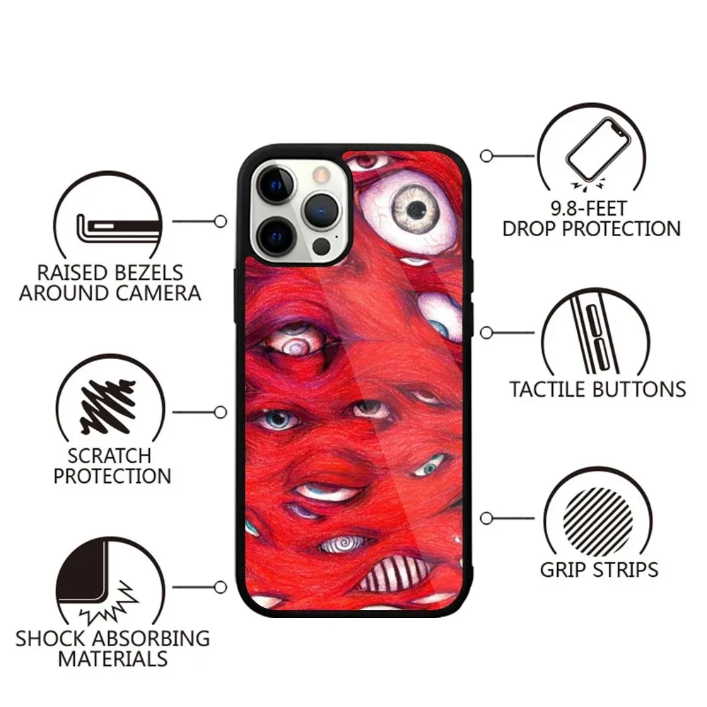 Scary Red Evil Demon Eyes  Phone Case Strong Magnetic For IPhone 15,14,13,Pro,Max,Plus,11,12,Mini For Magsafe Wireless Charging