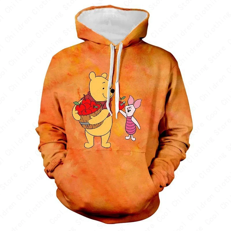 Winnie The Pooh 3D Men\'s Hoodie Disney Cartoon Hoodie Sweatshirt Clothing Men Women Kids Cartoon Graphic All Over Print Hoodie