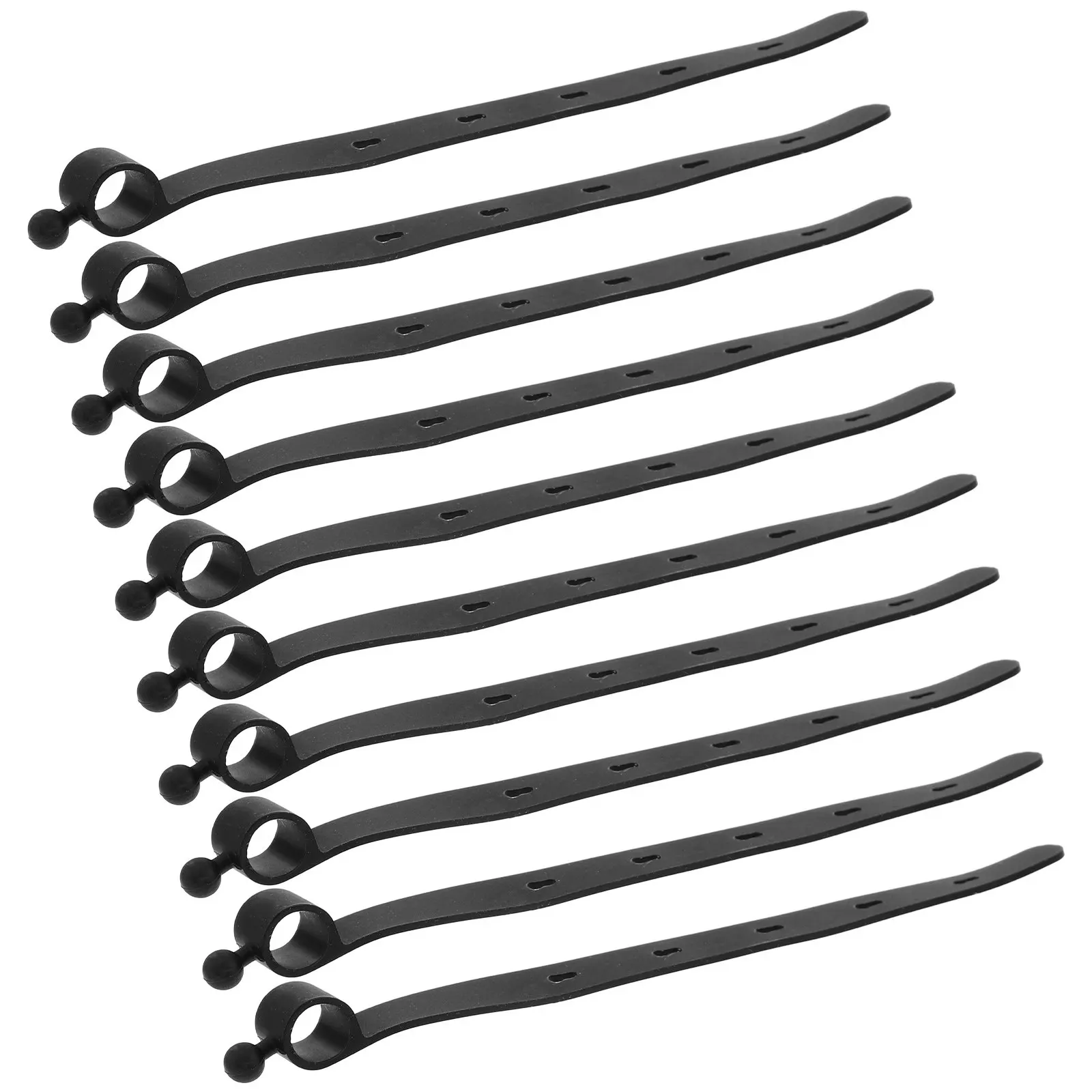 10Pcs Silicone Magnetic Cable Ties Flexible Reusable Cord Organizer Straps for Office Desk Wire Management Cable Holder