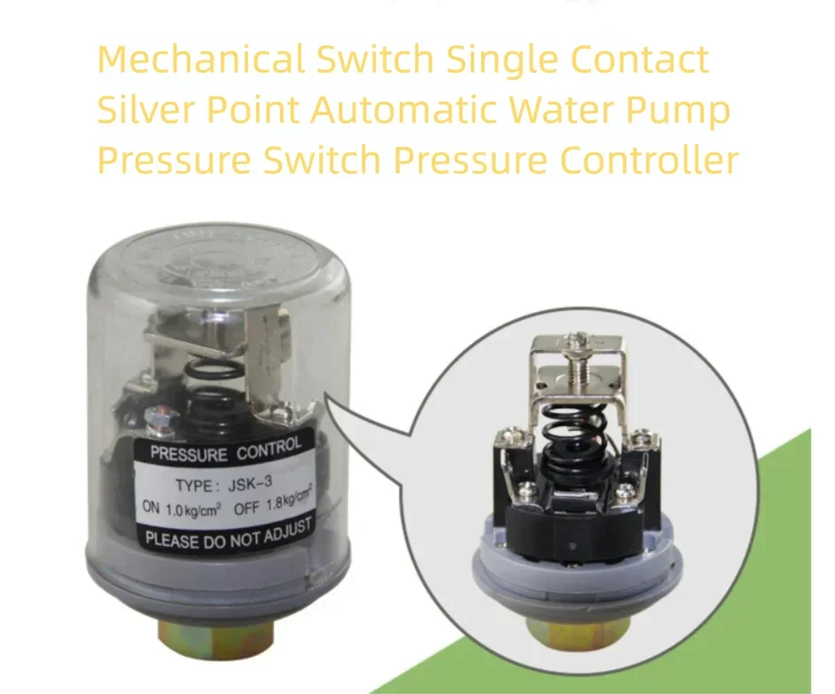 JSK-3 Automatic Pressure Controller Water Pump Pressure Switch 1.0-1.8kg/cm² Self-priming Pump Switch