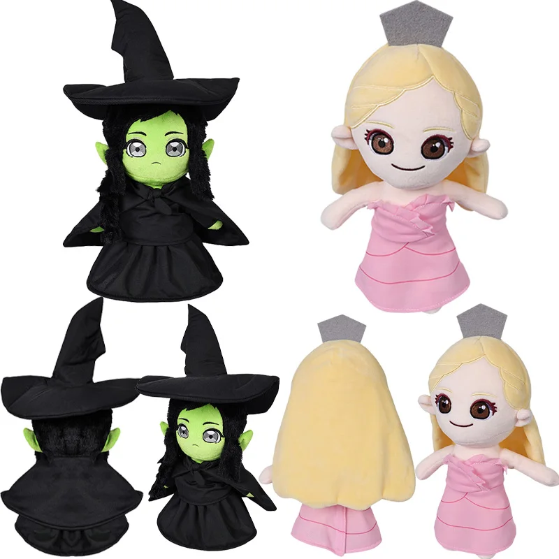 Glinda Elphaba Cosplay Witch Plush Plushies Cartoon Wicked Plush Plushies Soft Mascot Costume Birthday Halloween Party Props