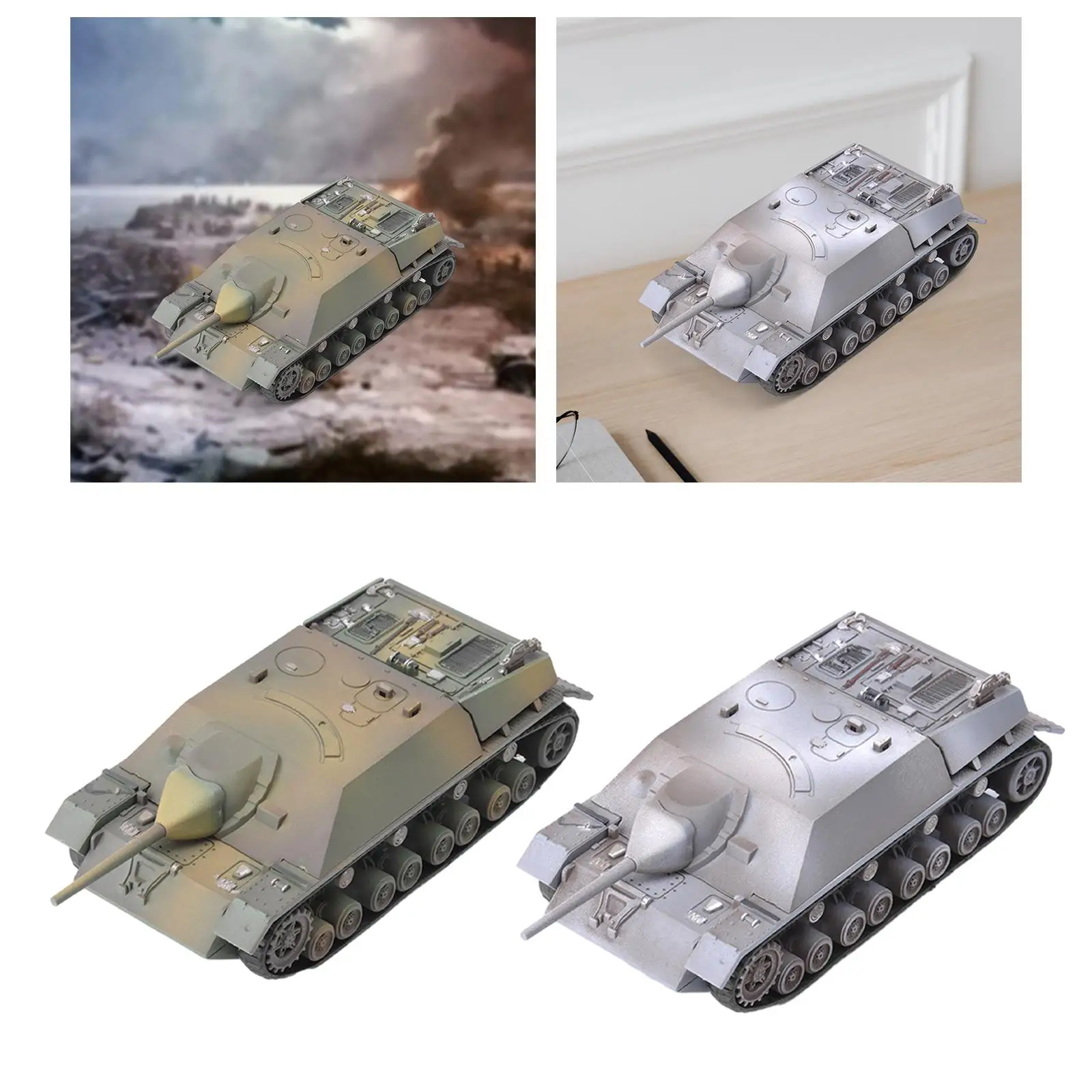 1:72 Scale Tank ชุดรถถังของเล่นคอลเลกชัน Miniature Tank Building ชุดสําหรับเด็ก