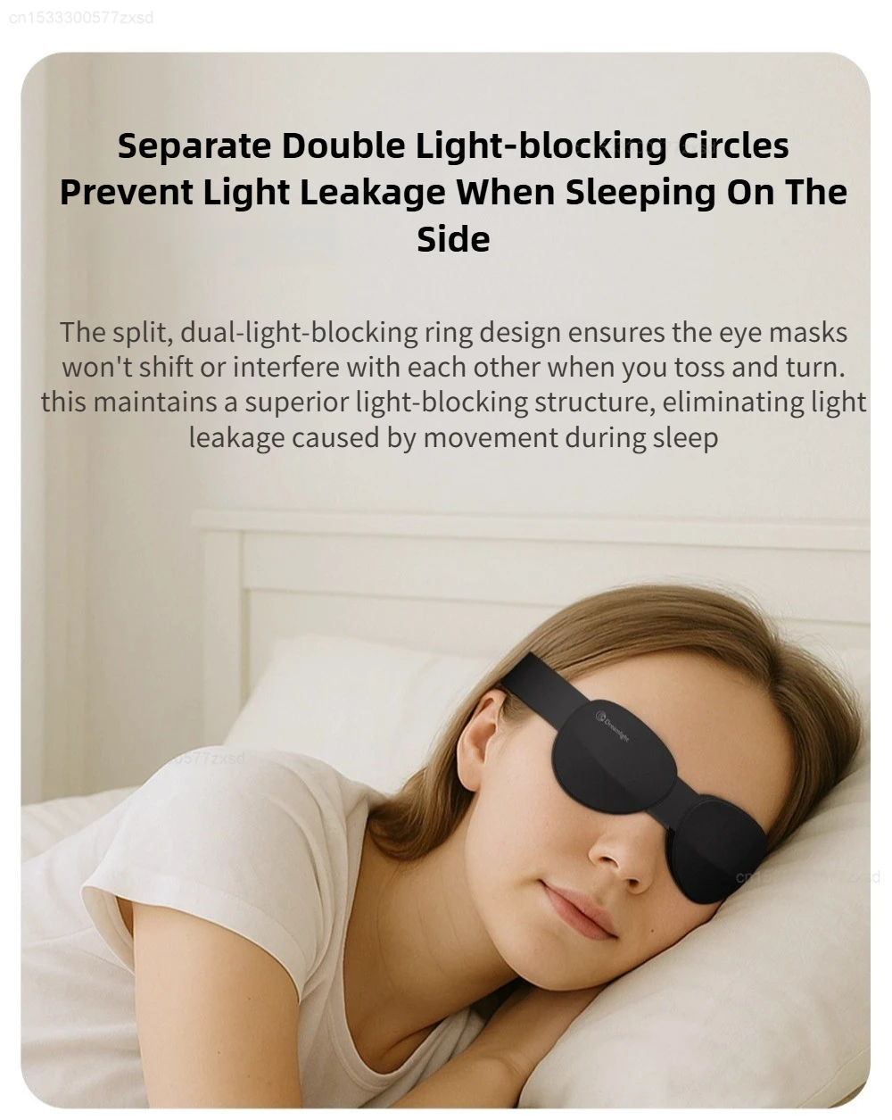 Dreamlight Augenmaske, Schlafmaske, Lichtblockierende 3D-Stereo-Weiche Schlafmaske, Augenbinde, Reise-Augenmaske – Detail 6