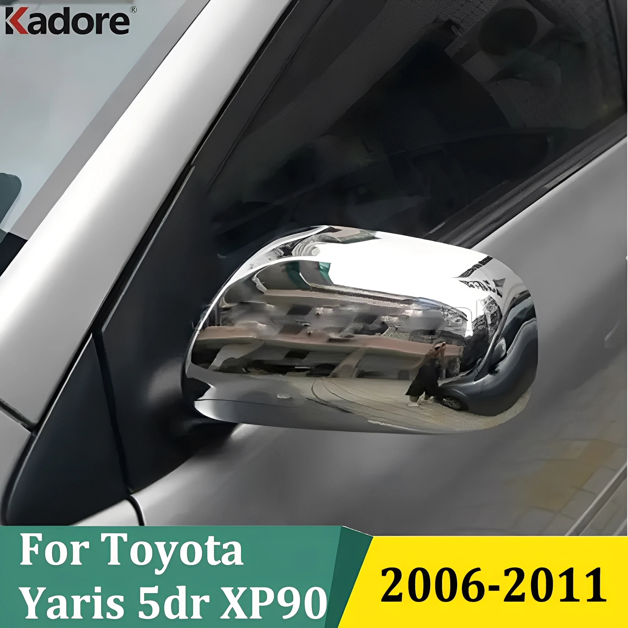 Для Toyota Yaris 5dr XP90 2006 2007 2008 2009 2010 2011 хромированная крышка зеркала заднего вида на боковую дверь, накладки, автомобильные аксессуары Для Toyota Yaris 5dr XP90 2006 2007 2008 2009 2010 2011 хромированная крышка зеркала заднего вида на боковую дверь, накладки, автомобильные аксессуары