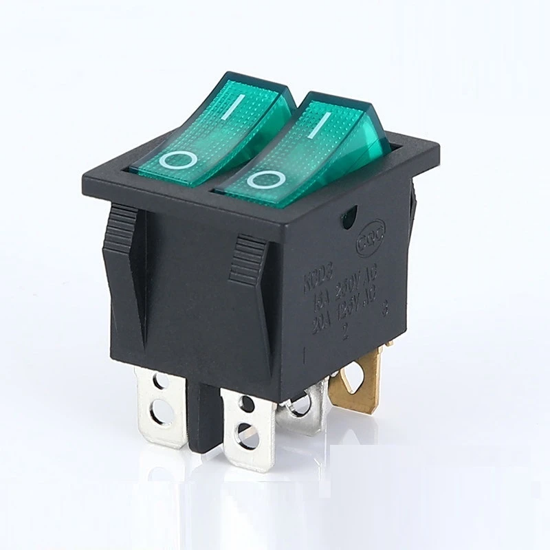 2Pcs Latching Rocker Switch Power Switch I/O 4 Pins 6 Pins with Light 16A 250VAC 20A 125VAC KCD4