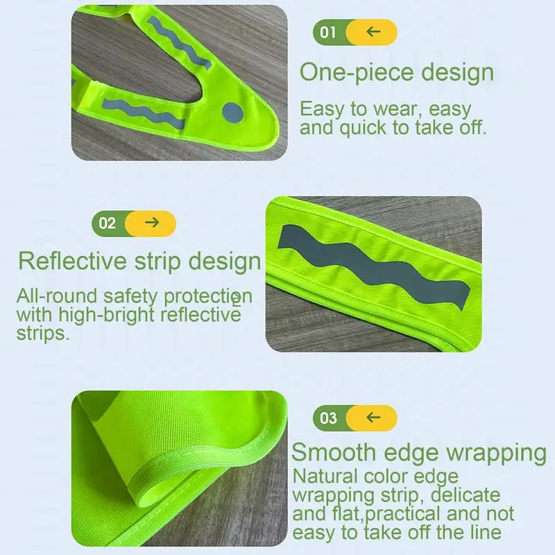 Kids Reflective Vest Cycling Jogging Safety Highlight Reflective Vest Night Work Security Running Reflective Straps For Adults